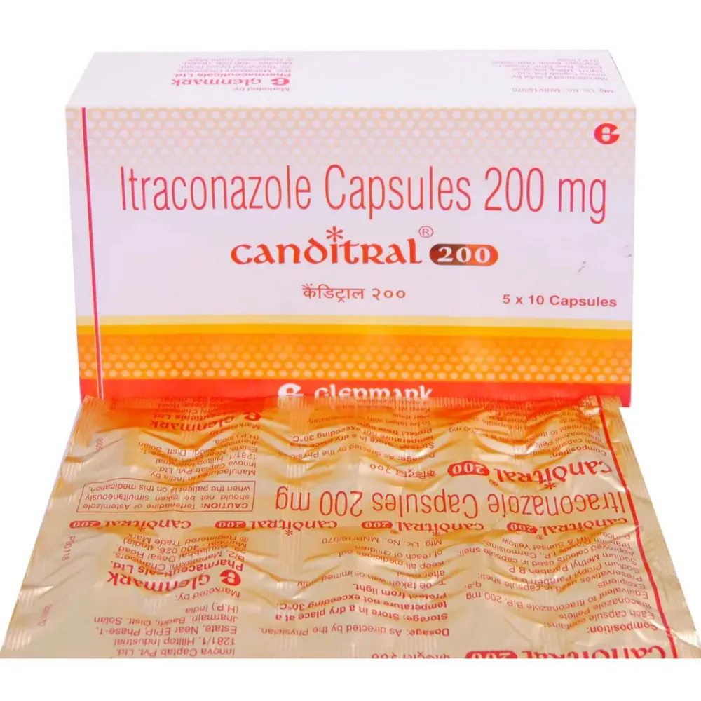 Canditral 200 Capsule (Itraconazole) belongs to a group of medicines called antifungals-RX Supply