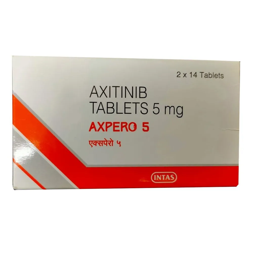 Axitinib 5 mg Tablet is an anti-cancer medicine used in the treatment of kidney cancer.-RX Supply