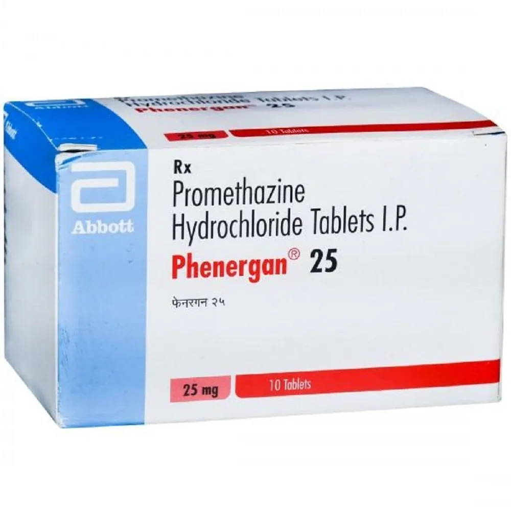Phenergan (Promethazine) is an antihistamine used to treat allergies, hay fever, and other respiratory allergies