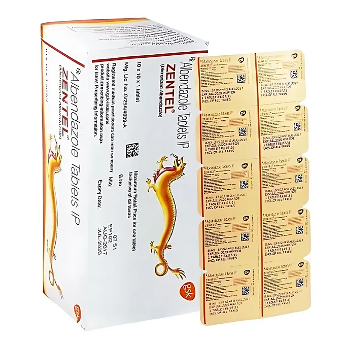 Zentel 400mg Tablet is an antiparasitic medicine, used for the treatment of parasitic worm infections