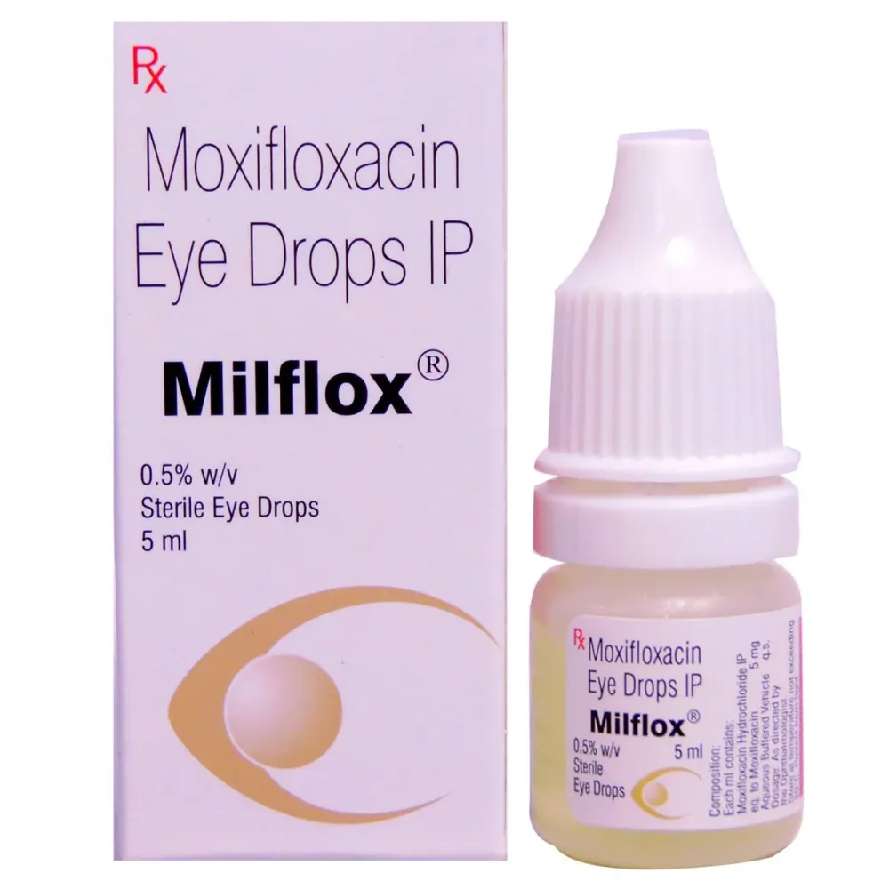 Moxifloxacin Eye Drop (Milflox) is an antibiotic used to treat bacterial infections of the eye | RX Supply