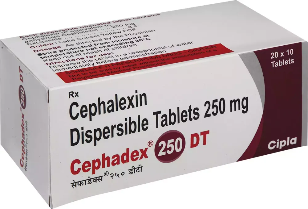 Cephadex DT 250mg (Cephalexin) is an antibiotic used to treat various bacterial infections | RX Supply
