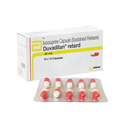 DUVADILAN (ISOXSUPRINE HCL) is a prescription-strength medication used to treat circulatory problems in the legs and help inc