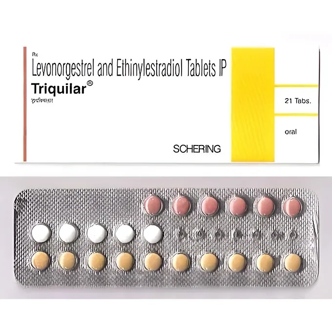 Triquilar Kit is a medicine used for contraception (to prevent pregnancy) and in the treatment of irregular periods