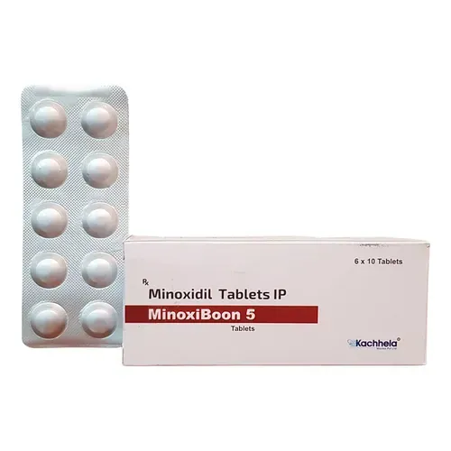 MinoxiBoon 5mg Tablet is a vasodilator used in the treatment of certain hypertension cases | RX Supply