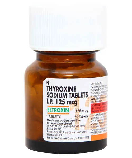 Eltroxin 125 mcg (Thyroxine Sodium) is a medicine used to treat an underactive thyroid gland | RX Supply