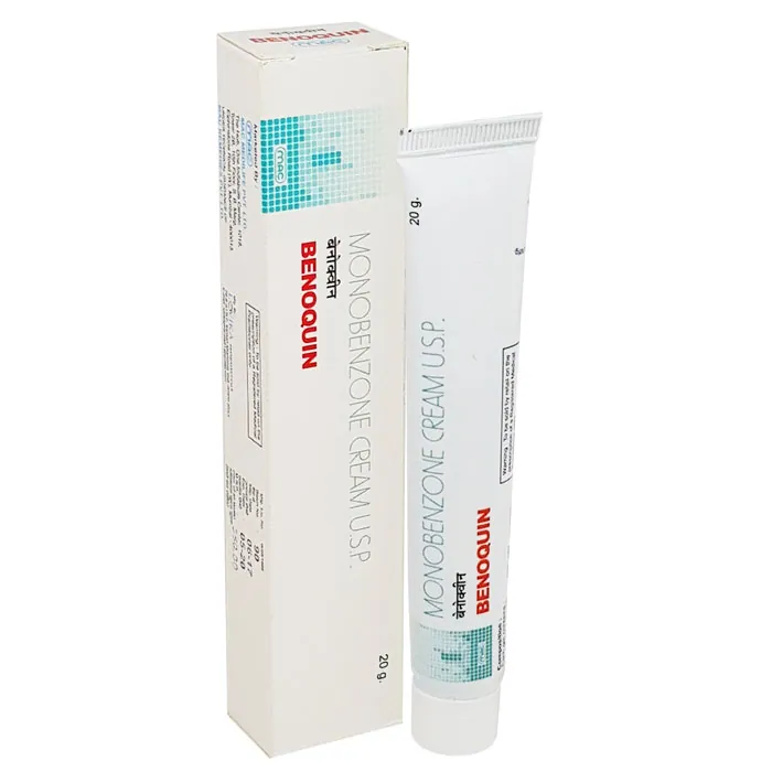 BENOQUIN (MONOBENZONE) is a topical cream used to fade the color of skin affected by vitiligo.