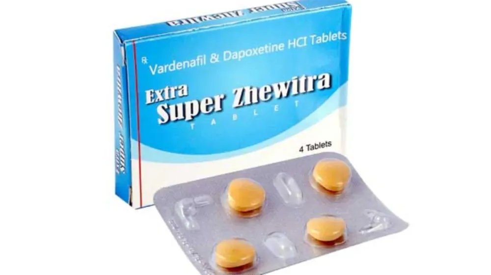 Extra Super Zhewitra is a combination of Vardenafil and Dapoxetine, Used in the treatment of Premature ejaculation and erecti