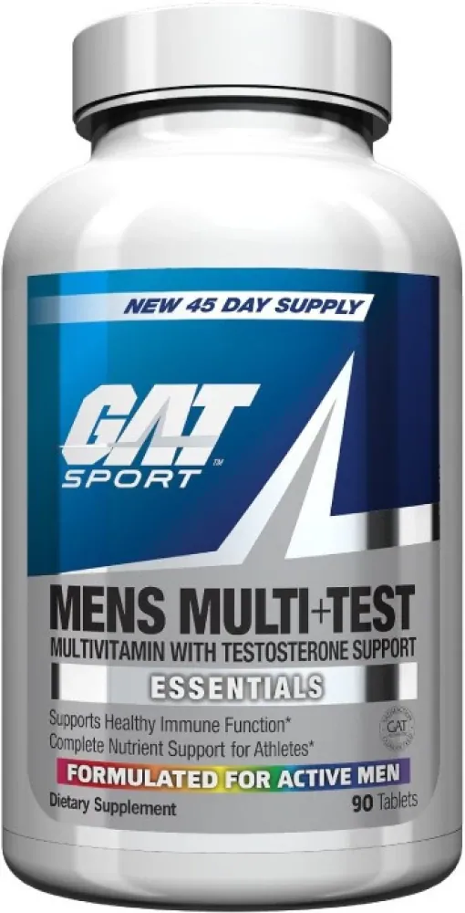 GAT Sport Mens Multi+Test Tablet Men’s Multi+Test is a complete vitamin, mineral, and energy