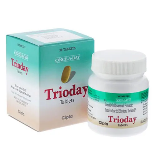 TRIODAY 300 MG/300 MG/600 MG (LAMIVUDINE/TENOFOVIR/EFAVIRENZ) is an antiviral medication