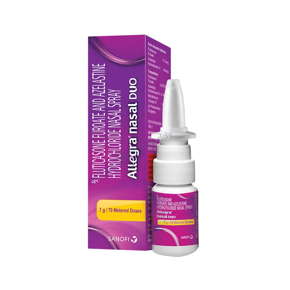 Allegra Nasal Duo Spray (Fluticasone / Azelastine) is a combination medicine used | RX Supply