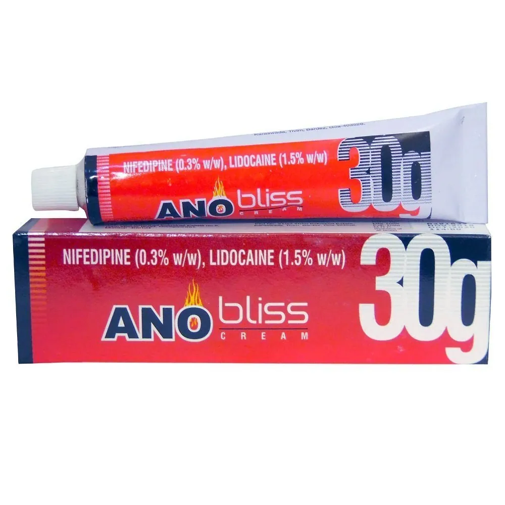 Anobliss Cream (Lidocaine/Nifedipine) is a combination of two medicines used -RX Supply