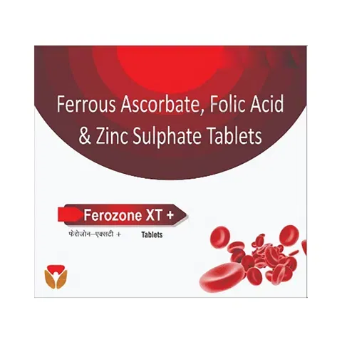 Ferozone XT + Tablet has a combination of medicines which is used in the treatment of iron deficiency.
