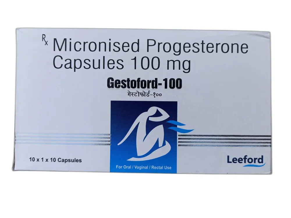 Gestoford 100 mg Soft Gelatin Capsule is a natural female sex hormone, progesterone | RX Supply