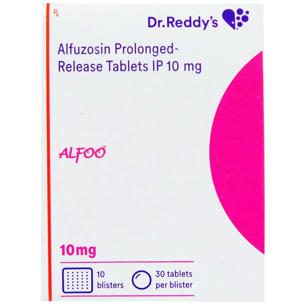 Alfoo 10 Tablet (Alfuzosin 10mg) is an alpha-adrenergic antagonist that is used in the treatment-RX Supply