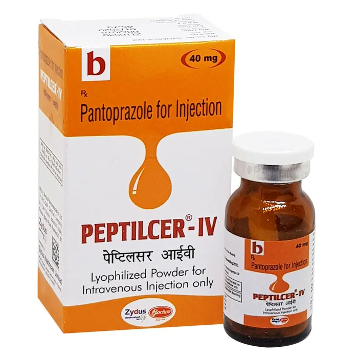 Pantoprazole IV (Pantoprazole) is a proton pump inhibitor that helps reduce the amount of acid produced in the stomach.