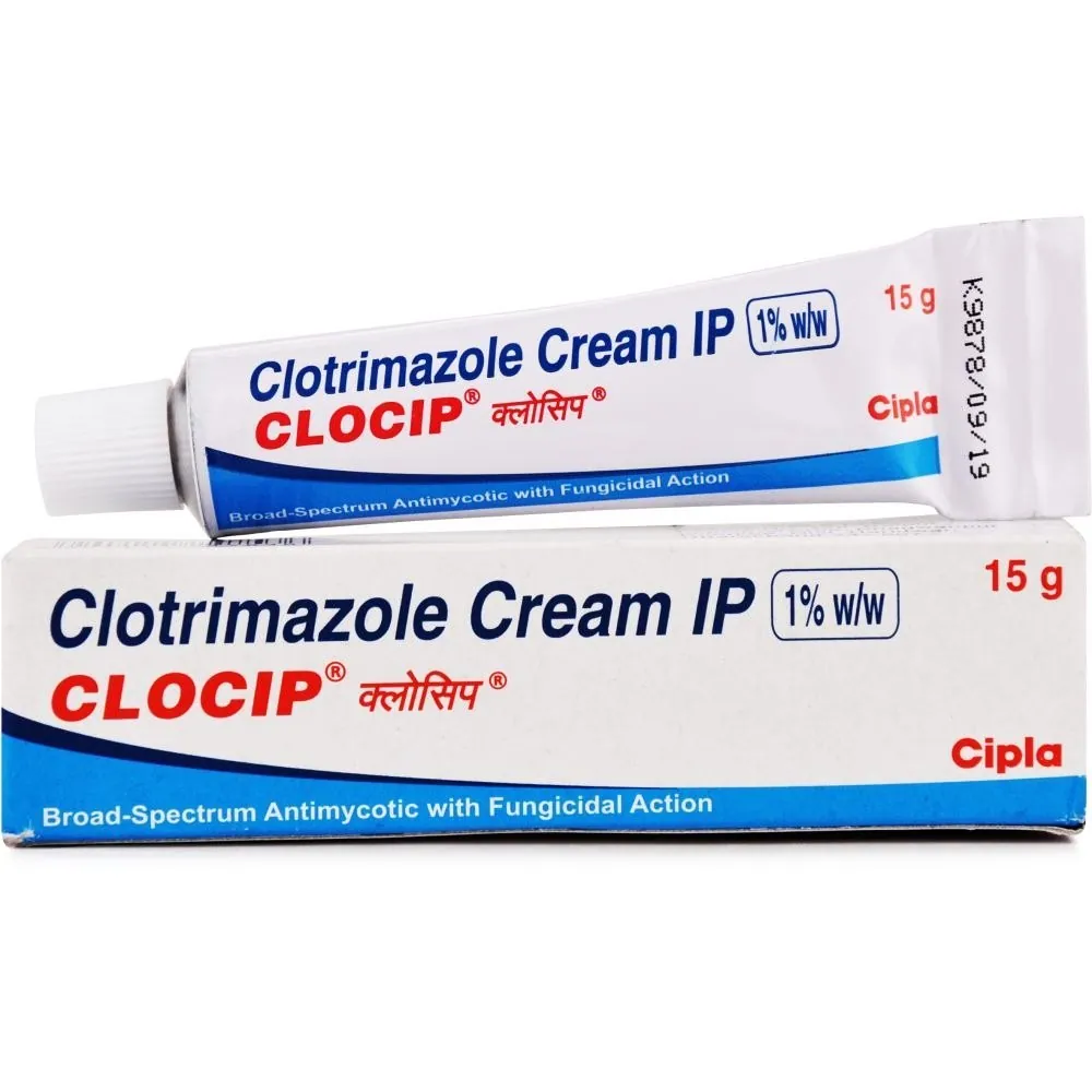 CLOCIP Cream 15gm is an antifungal medication that helps to treat fungal infections such as athlete's foot, jock itch, and ri