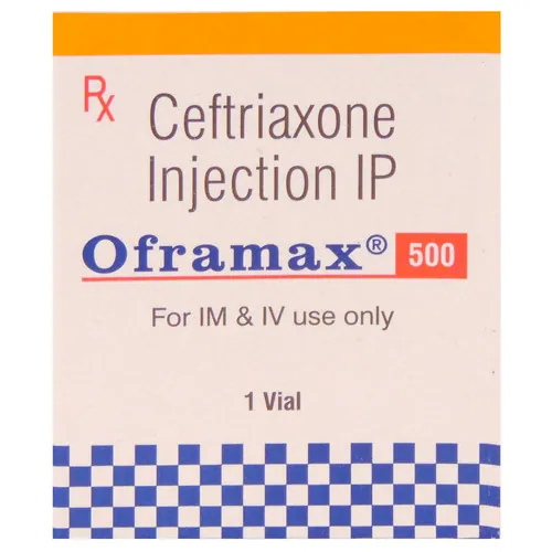 Oframax 500mg Injection (Ceftriaxone) is a medicine used to treat bacterial infections in your body | RX Supply