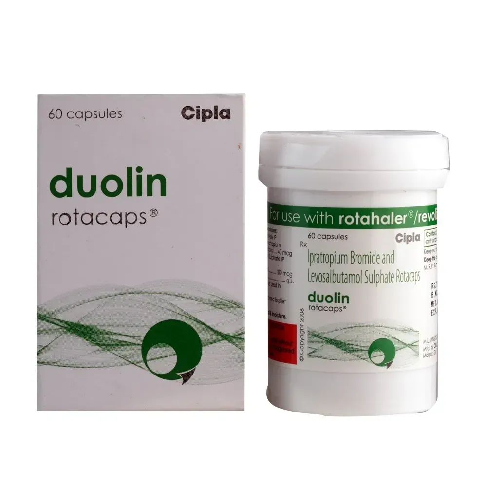 Duolin Rotacaps 100mcg/40mcg (Levosalbutamol/Ipratropium) is used for the treatment | RX Supply