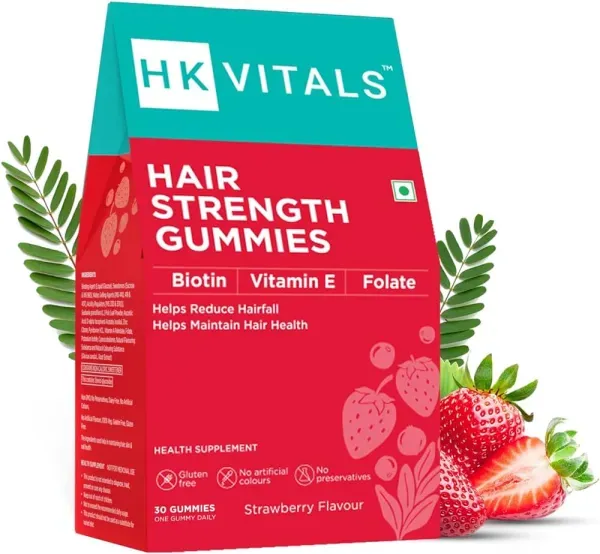 HK Vitals Biotin 10000 mcg with Vitamin E & Folate Gummies for Hair Health StrawberryDaily exposure to pollution