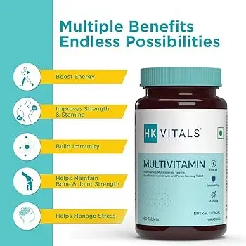 HK Vitals Multivitamin Gummies Orange help provide a boost in energy and immunity.