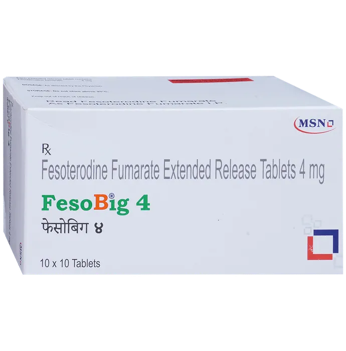 Fesobig Tablet ER (Fesoterodine Fumarate) is an antispasmodic medicine used to treat-RX Supply