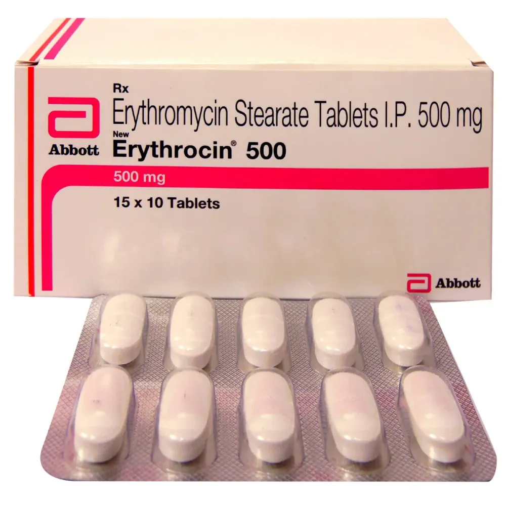 Erythrocin 500MG (Erythromycin) is an antibiotic used to treat various types of infections | RX Supply