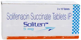Soliten 5 mg Tablet (Solifenacin 5mg) is a muscarinic antagonist that is used in the treatment-RX Supply