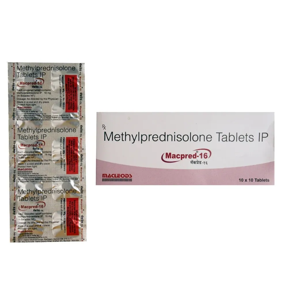 Macpred 16 Mg (Methylprednisolone) is a medicine used to treat a wide variety of medical | RX Supply