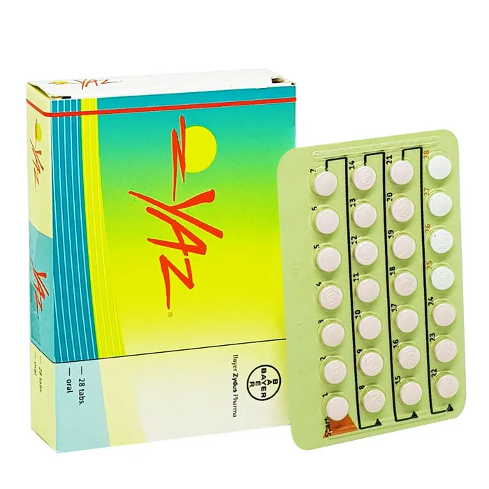YAZ (drospirenone/ethinylestradiol) is an FDA-approved oral contraceptive that works to prevent pregnancy.