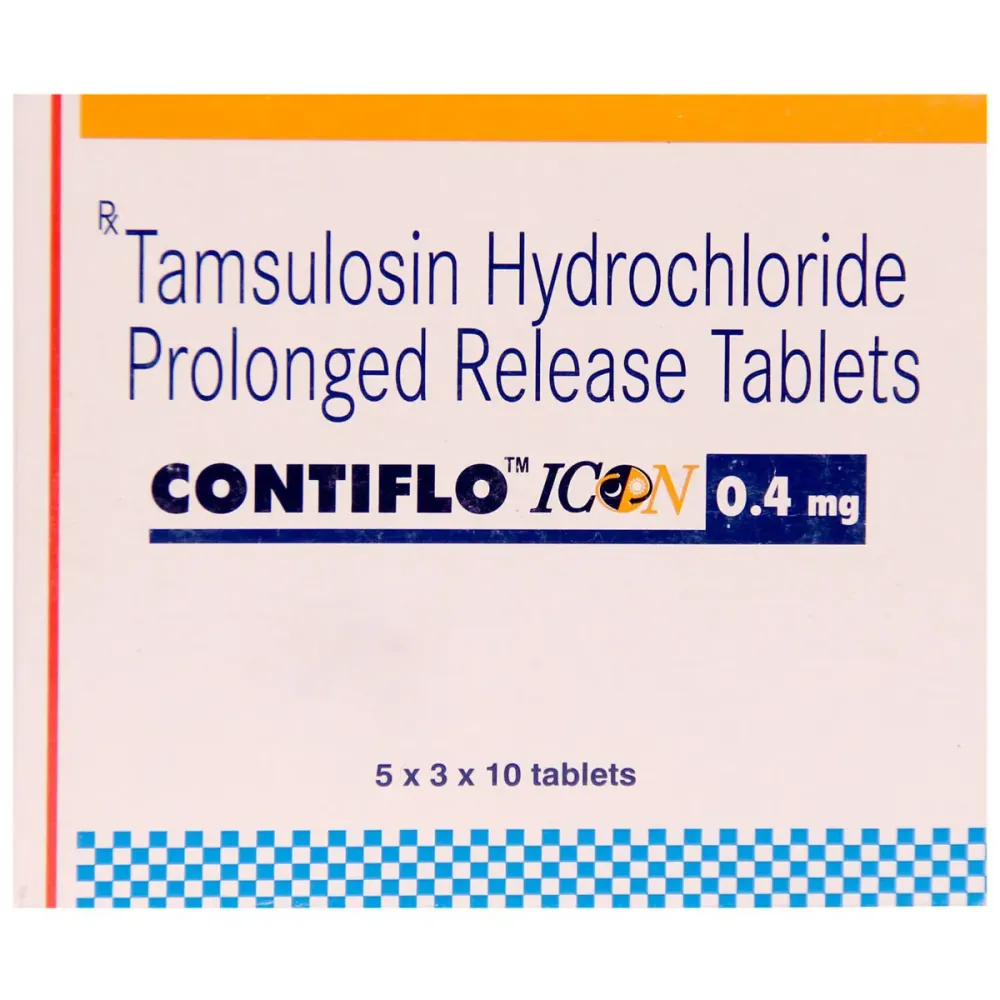 Contiflo Icon 0.4mg Tablet (Tamsulosin) is an alpha-adrenergic antagonist that is used in the treatment-RX Supply
