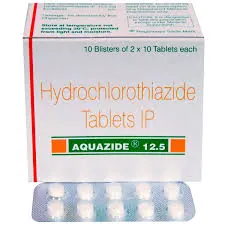 Aquazide 12.5 mg (Hydrochlorothiazide 12.5mg) is a diuretic medication used to treat high blood pressure-RX Supply