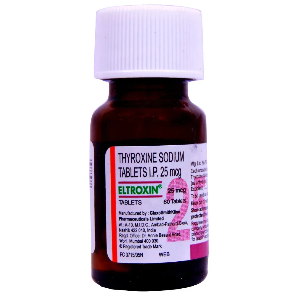 Eltroxin 25 mcg (Thyroxine Sodium) is a medicine used to treat an underactive thyroid gland | RX Supply