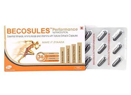 Becosules Performance Capsule is a health supplement containing 41 essential nutrients, including