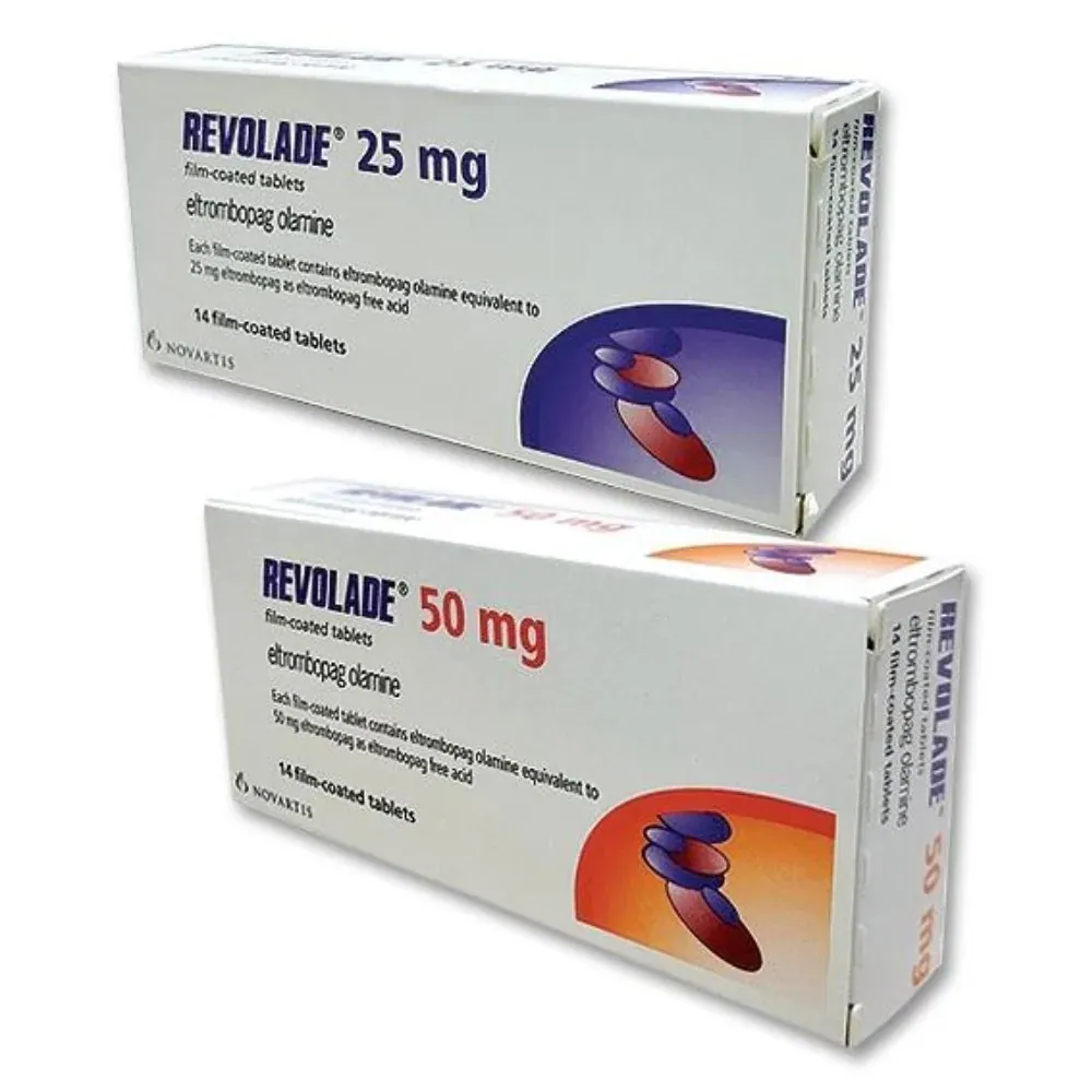 Revolade (Eltrombopag) is used to treat low platelet count due to chronic immune (idiopathic)-RX Supply