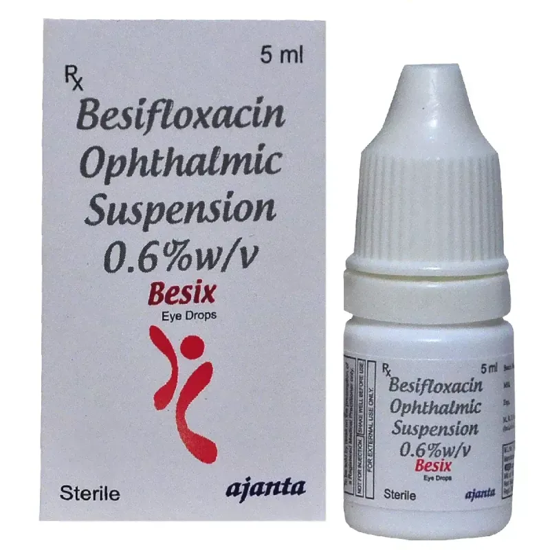 Besix Eye Drop 5ml (Besifloxacin) is an antibiotic, used in the treatment of bacterial | RX Supply