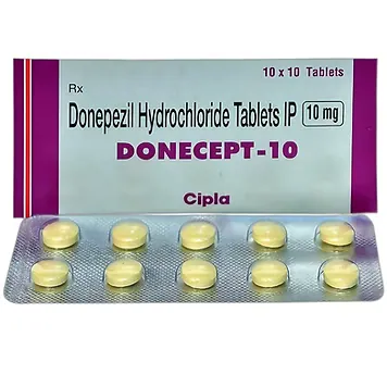 Donecept 10 mg Tablet is used to treat mild to moderate dementia in Alzheimer’s disease/RX Supply