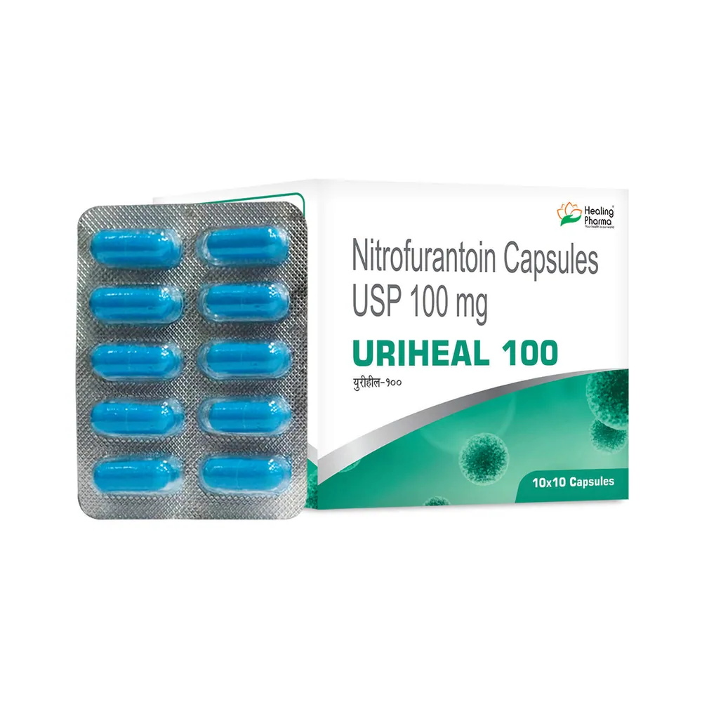 Nitrofurantoin 100 mg (URIHEAL) 10 is used to manage and prevent recurrent urinary tract | RX Supply