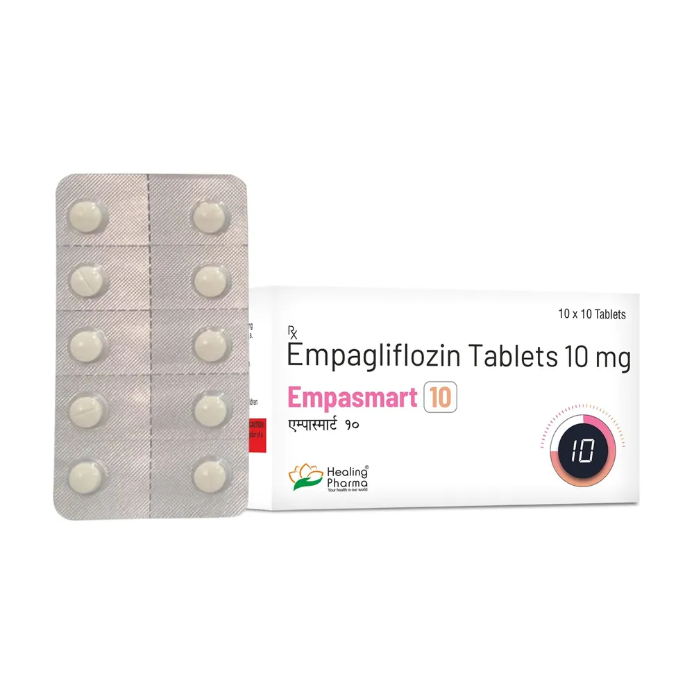 Empasmart 10 mg Tablet is used to treat type 2 diabetes, heart failure, and chronic kidney | RX Supply