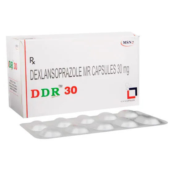 DDR 30MG (DEXLANSOPRAZOLE)is a prescription medication used to treat gastroesophageal reflux disease (GERD).