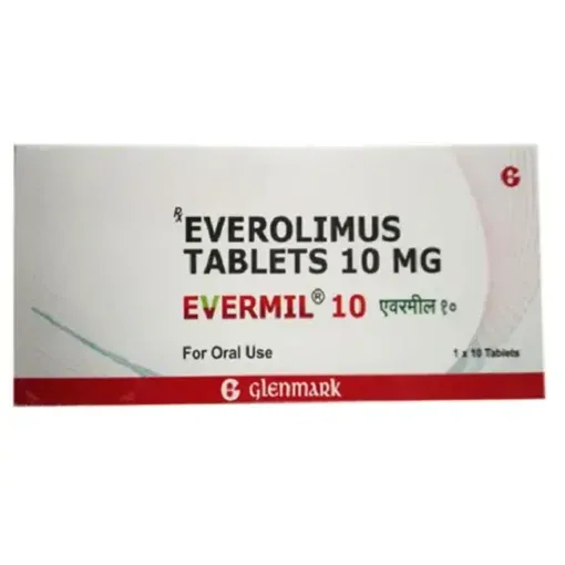 Evermil 10mg Tablet is used to prevent rejection of the organs of transplant patients.
