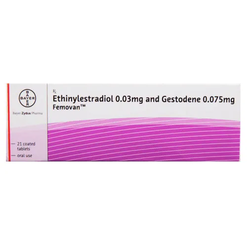 FEMOVAN (ETHINYL ESTRADIOL/GESTODENE) is an oral contraceptive used to prevent pregnancy.