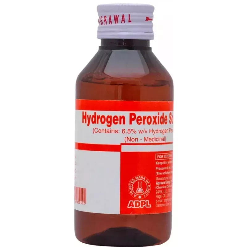 Hydrogen Peroxide Solution is an antiseptic and antifungal agent used on the wounded skin to prevent infection.
