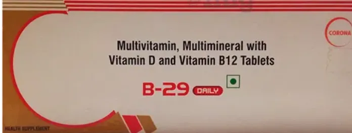 B 29 Daily Tablet is a well-rounded dietary supplement combines a multitude of essential vitamins