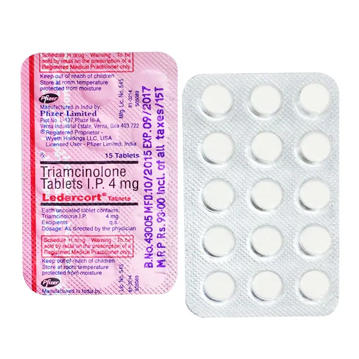 LEDERCORT (TRIAMCINOLONE) is a corticosteroid used to reduce inflammation and treat a variety of skin conditions.