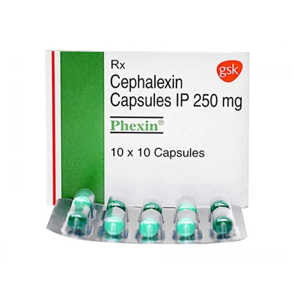 Cephalexin 250MG (Phexin) is an antibiotic used to treat various bacterial infections.-RX Supply