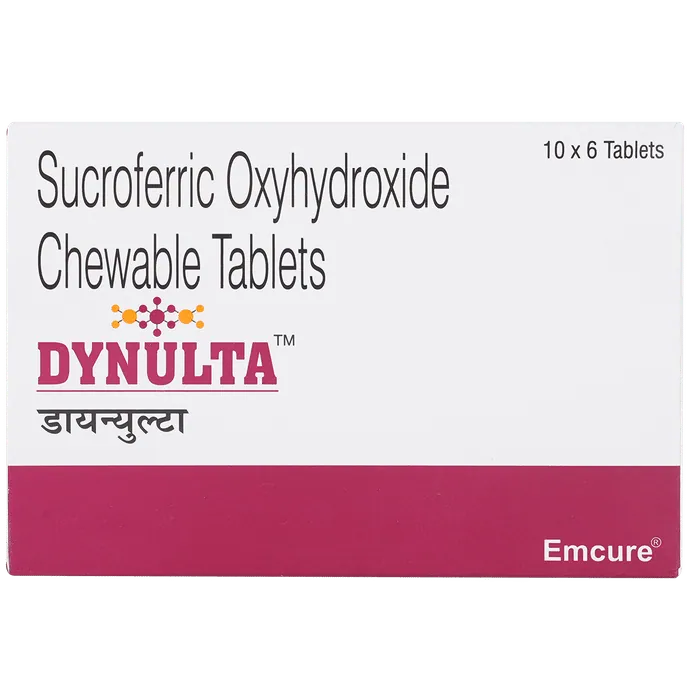 Dynulta Tablet (Sucroferric oxyhydroxide) is a medicine used to treat high phosphate levels in blood-RX Supply