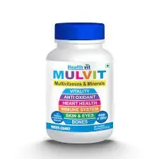HealthVit Mulvit Multivitamins & Minerals Tablet contains a blend of vitamins, minerals, and amino