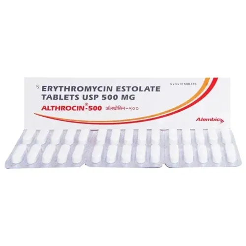 Althrocin(Erythromycin)500 mg is a powerful antibiotic used to treat a wide variety of bacterial infections-RX Supply