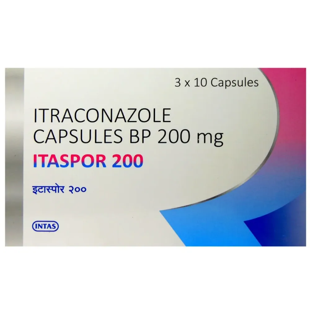 Itaspor 200mg Capsule (Itraconazole) belongs to a group of medicines called antifungals.-RX Supply